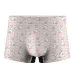 Cute Rabbit Pattern Print Men's Boxer Briefs