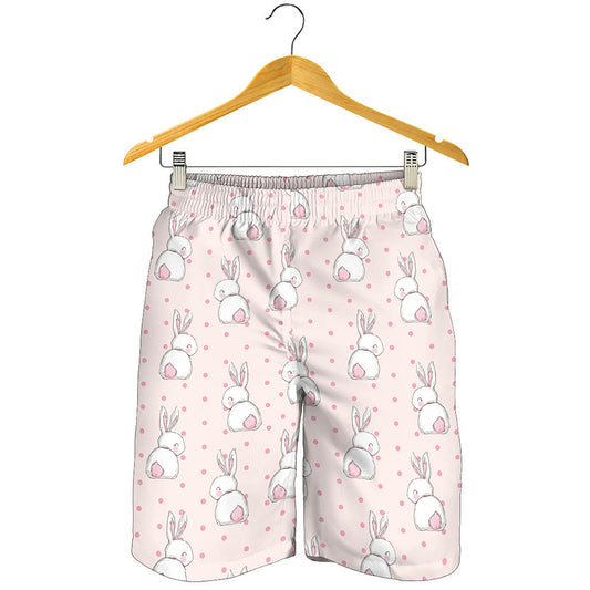 Cute Rabbit Pattern Print Men's Shorts