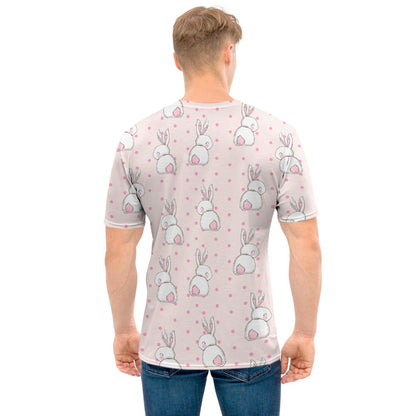 Cute Rabbit Pattern Print Men's T-Shirt