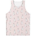 Cute Rabbit Pattern Print Men's Tank Top