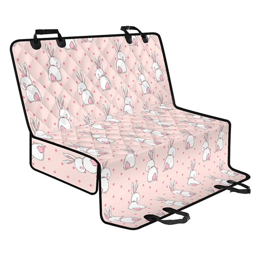 Cute Rabbit Pattern Print Pet Car Back Seat Cover
