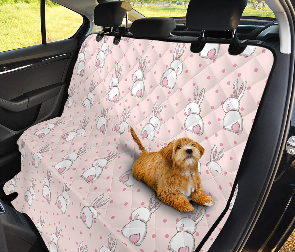 Cute Rabbit Pattern Print Pet Car Back Seat Cover