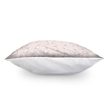 Cute Rabbit Pattern Print Pillow Cover