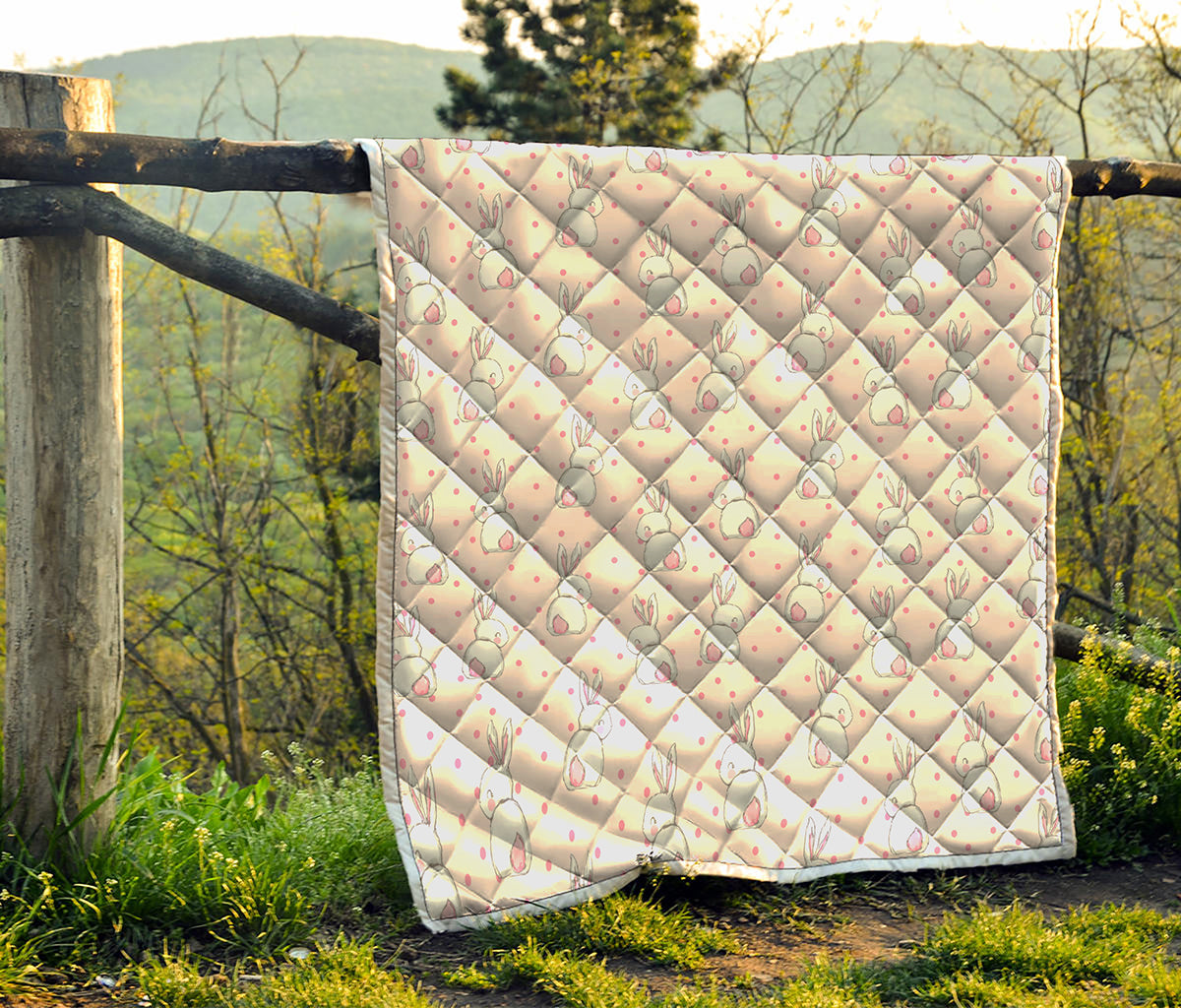 Cute Rabbit Pattern Print Quilt