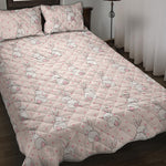 Cute Rabbit Pattern Print Quilt Bed Set