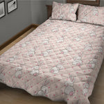 Cute Rabbit Pattern Print Quilt Bed Set