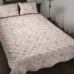Cute Rabbit Pattern Print Quilt Bed Set