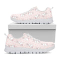 Cute Rabbit Pattern Print White Running Shoes