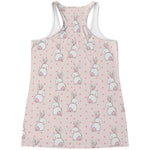 Cute Rabbit Pattern Print Women's Racerback Tank Top