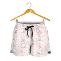 Cute Rabbit Pattern Print Women's Shorts
