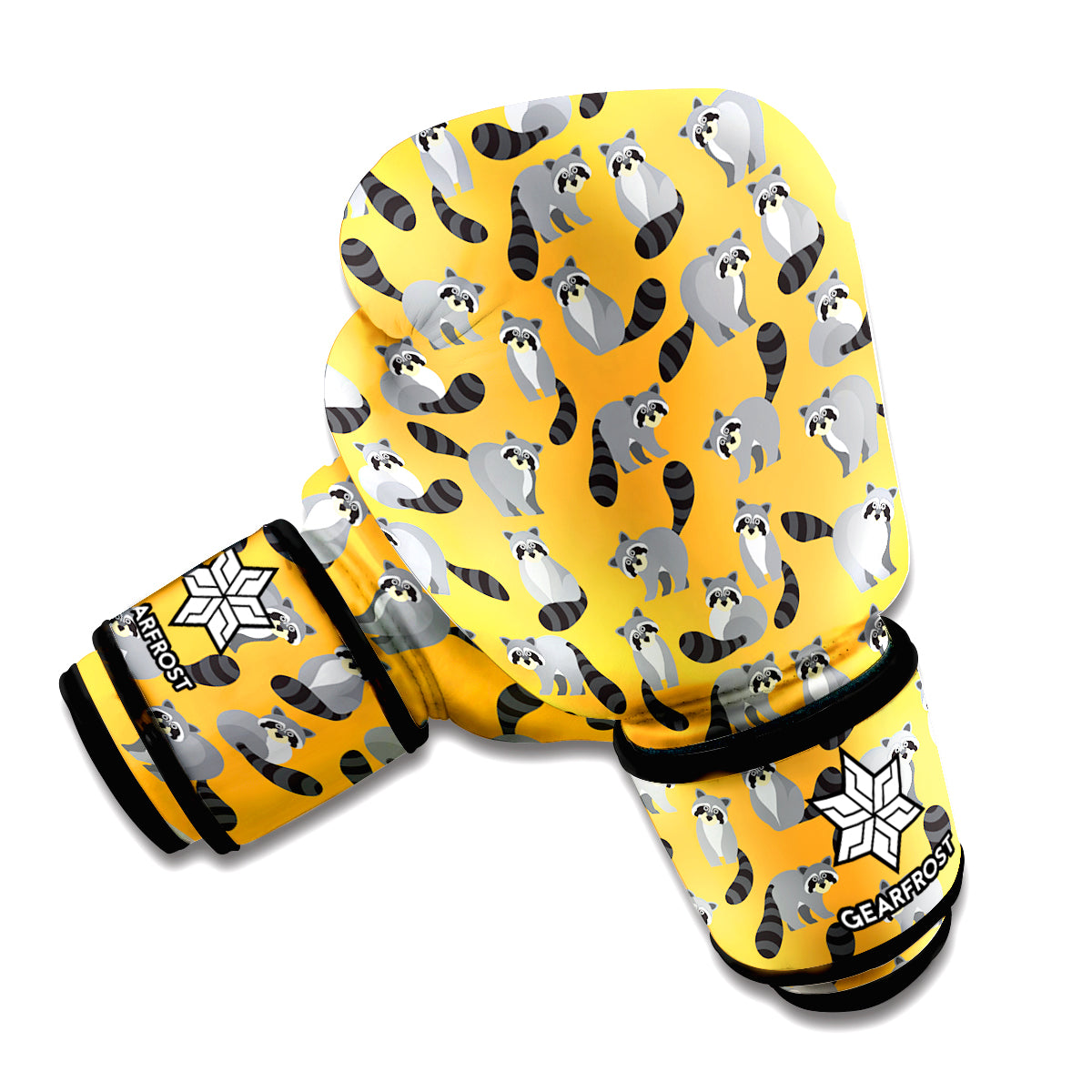 Cute Raccoon Pattern Print Boxing Gloves