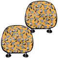Cute Raccoon Pattern Print Car Headrest Covers