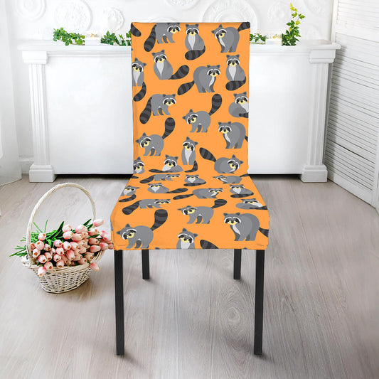Cute Raccoon Pattern Print Dining Chair Slipcover