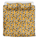 Cute Raccoon Pattern Print Duvet Cover Bedding Set