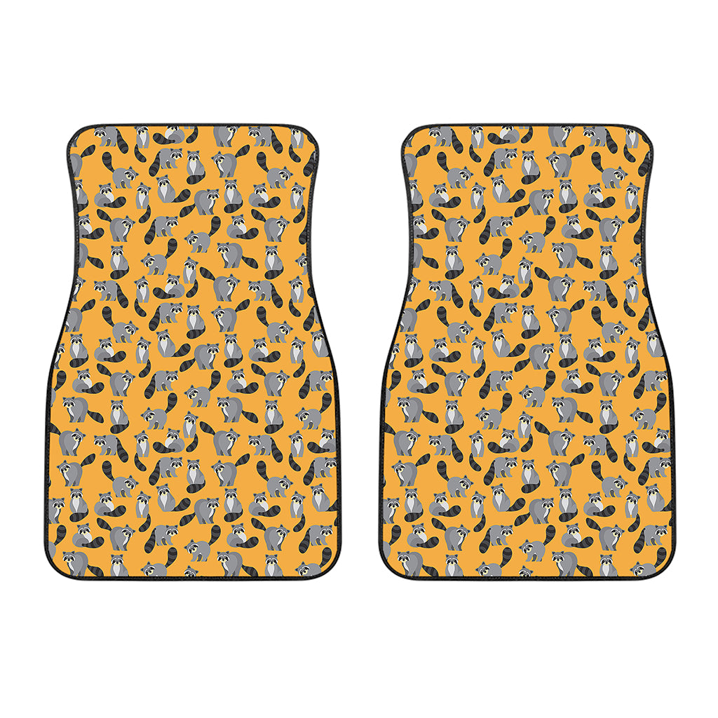 Cute Raccoon Pattern Print Front Car Floor Mats