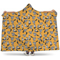 Cute Raccoon Pattern Print Hooded Blanket