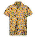 Cute Raccoon Pattern Print Men's Short Sleeve Shirt
