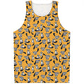 Cute Raccoon Pattern Print Men's Tank Top