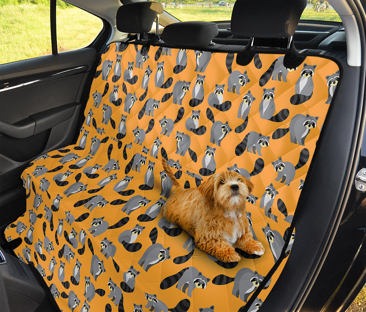Cute Raccoon Pattern Print Pet Car Back Seat Cover