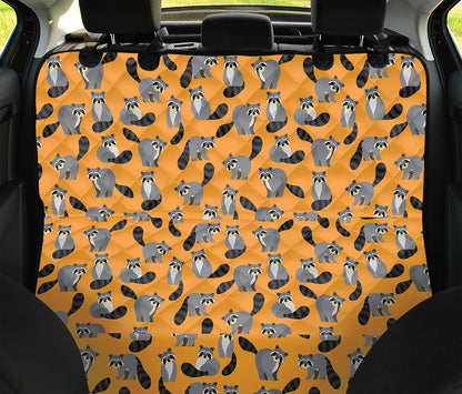 Cute Raccoon Pattern Print Pet Car Back Seat Cover