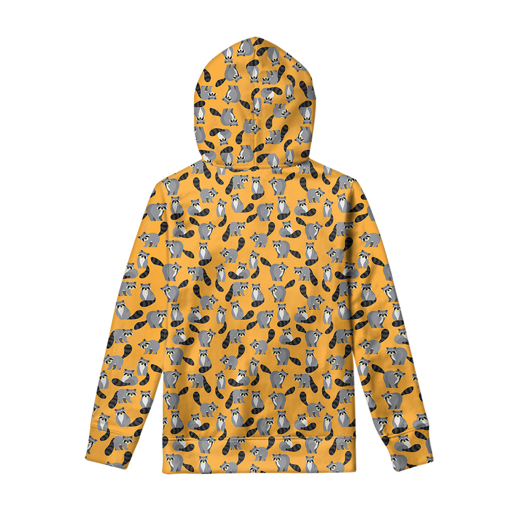 Cute Raccoon Pattern Print Pullover Hoodie