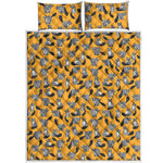 Cute Raccoon Pattern Print Quilt Bed Set