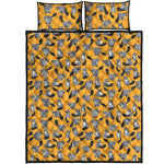 Cute Raccoon Pattern Print Quilt Bed Set