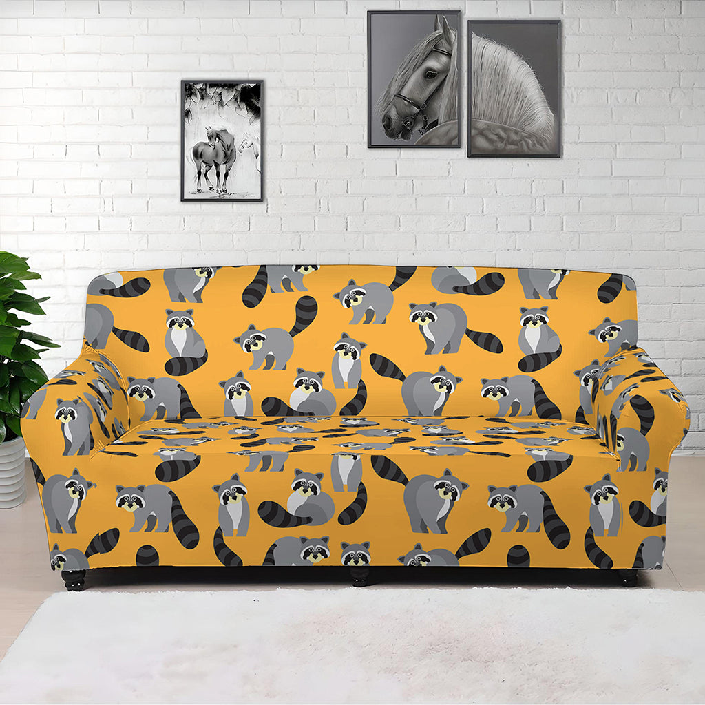 Cute Raccoon Pattern Print Sofa Cover