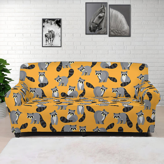 Cute Raccoon Pattern Print Sofa Cover