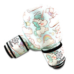 Cute Rainbow Unicorn Pattern Print Boxing Gloves