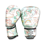 Cute Rainbow Unicorn Pattern Print Boxing Gloves