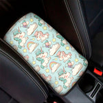 Cute Rainbow Unicorn Pattern Print Car Center Console Cover