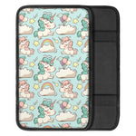 Cute Rainbow Unicorn Pattern Print Car Center Console Cover