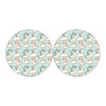 Cute Rainbow Unicorn Pattern Print Car Coasters