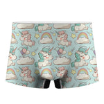 Cute Rainbow Unicorn Pattern Print Men's Boxer Briefs