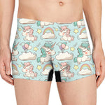 Cute Rainbow Unicorn Pattern Print Men's Boxer Briefs