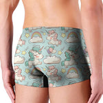 Cute Rainbow Unicorn Pattern Print Men's Boxer Briefs