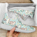 Cute Rainbow Unicorn Pattern Print Mesh Knit Shoes GearFrost