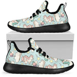 Cute Rainbow Unicorn Pattern Print Mesh Knit Shoes GearFrost