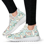 Cute Rainbow Unicorn Pattern Print Mesh Knit Shoes GearFrost