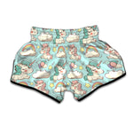 Cute Rainbow Unicorn Pattern Print Muay Thai Boxing Shorts