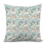 Cute Rainbow Unicorn Pattern Print Pillow Cover