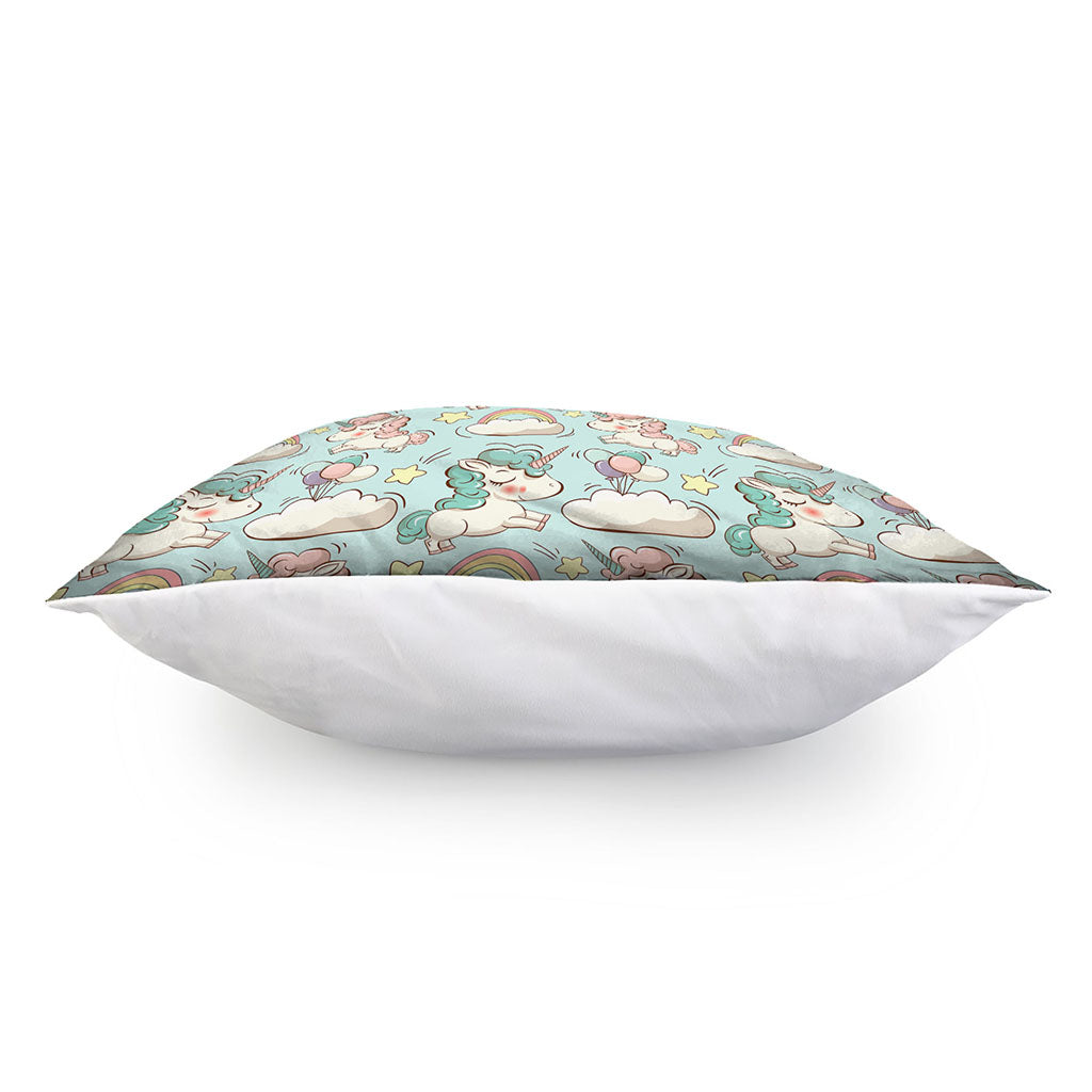 Cute Rainbow Unicorn Pattern Print Pillow Cover