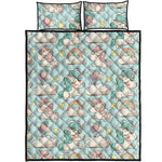 Cute Rainbow Unicorn Pattern Print Quilt Bed Set