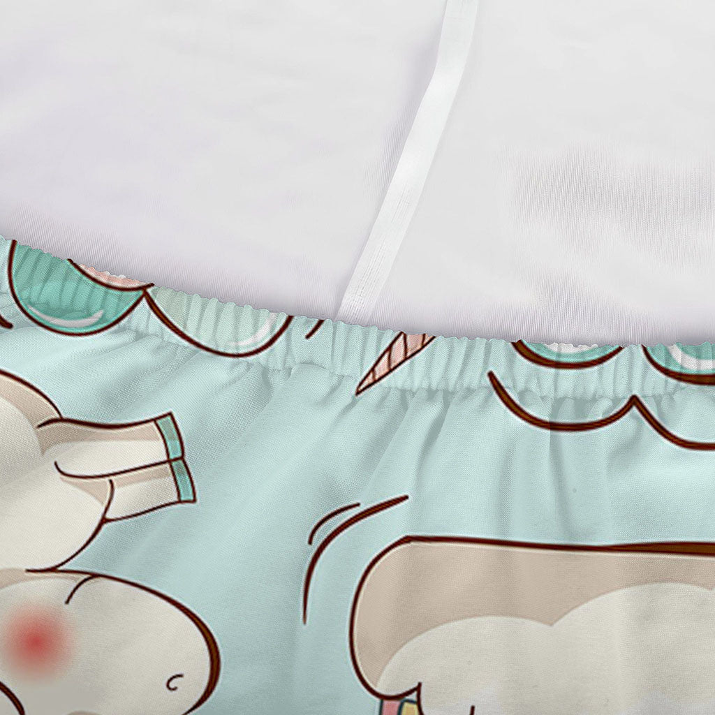Cute Rainbow Unicorn Pattern Print Sofa Cover