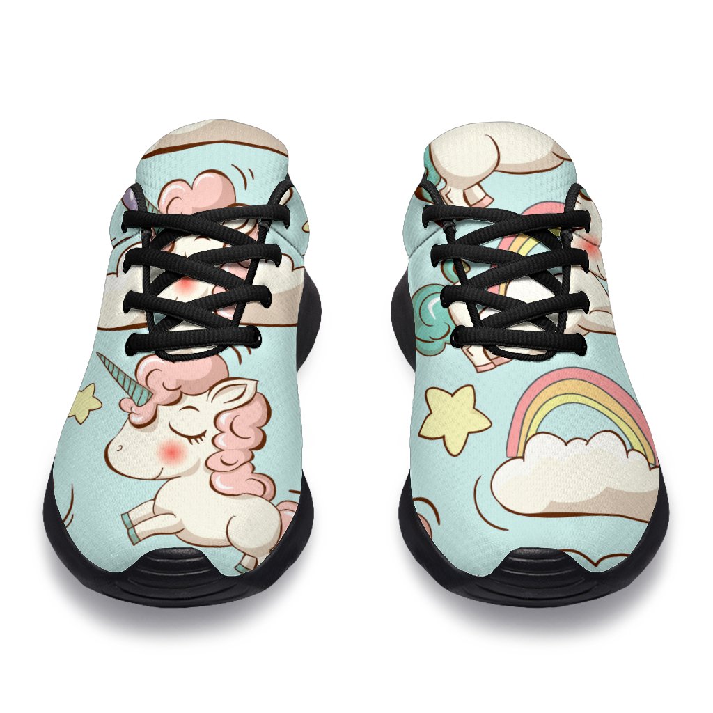 Cute Rainbow Unicorn Pattern Print Sport Shoes GearFrost