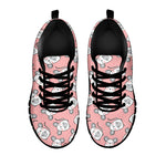 Cute Rat Pattern Print Black Sneakers