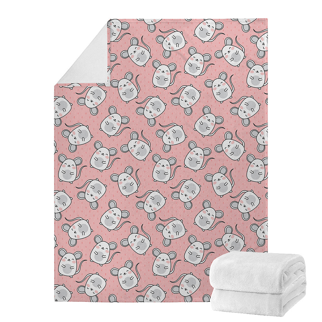 Cute Rat Pattern Print Blanket