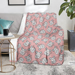 Cute Rat Pattern Print Blanket