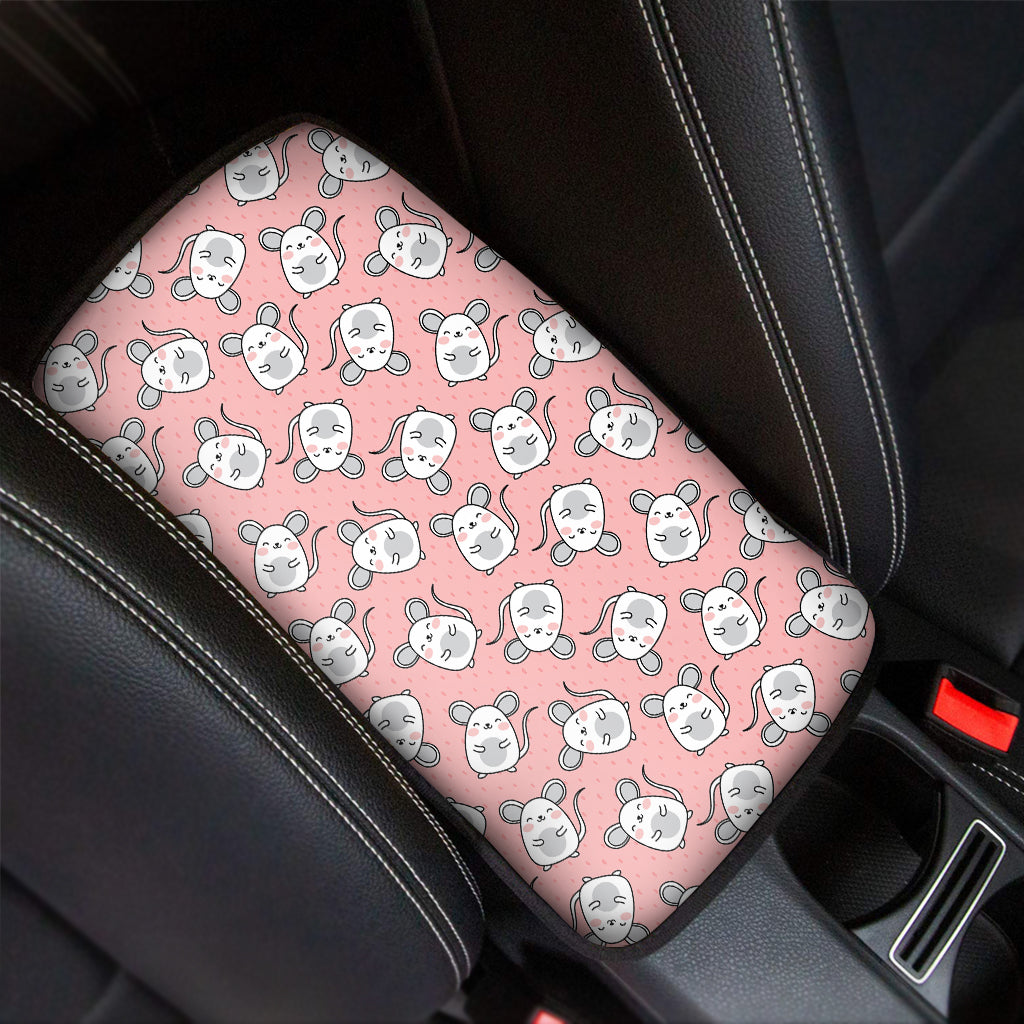 Cute Rat Pattern Print Car Center Console Cover